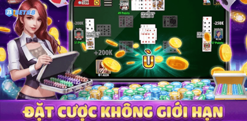 Cách cược tiền khi chơi game bài phỏm online Bet88